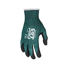 MCR Safety Cut Pro Hypermax Fiber/Nitrile Work Gloves, XXL, A2 Cut Level, Green/Black, Pair (96782XX