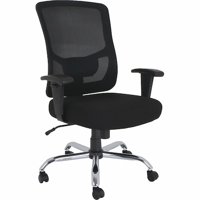 Lorell Ergonomic Fabric Managers Big & Tall Chair, 400 lb. Capacity, Black (LLR62625)
