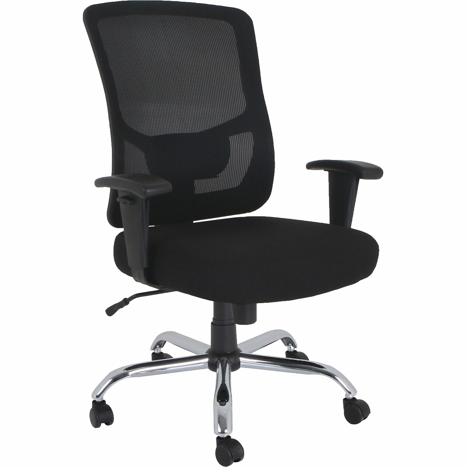 Lorell Ergonomic Fabric Managers Big & Tall Chair, 400 lb. Capacity, Black (LLR62625)