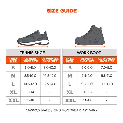 Ergodyne TREX 6325 Spikeless Traction Devices, Medium, Black, Pair (16923)