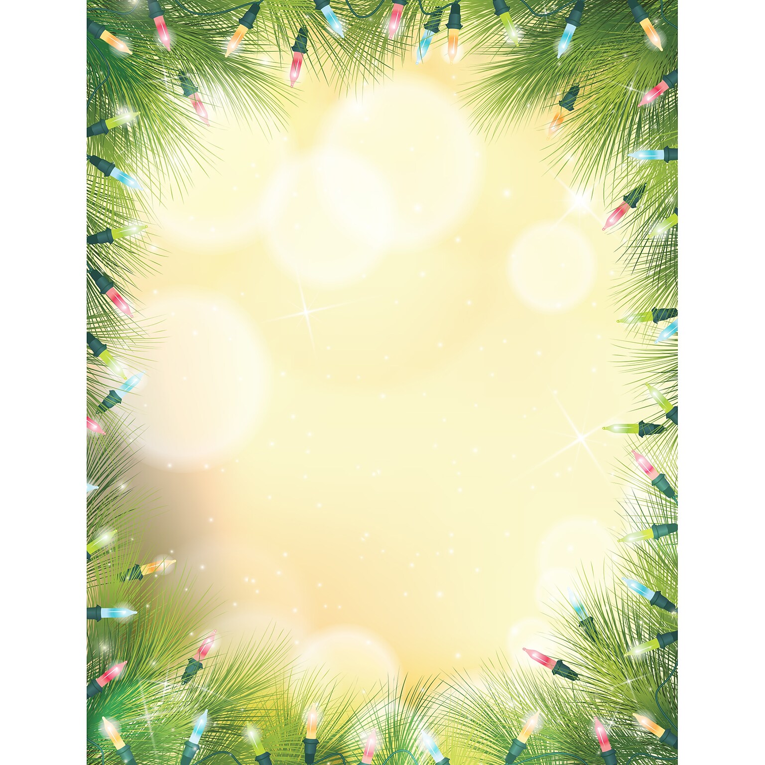 Great Papers! Stationery Letterhead Christmas Lights, Multicolor, 50 Sheets (2024034)