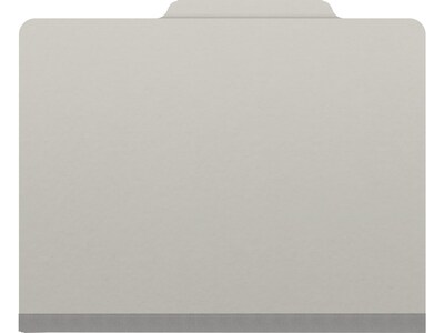 Medical Arts Press Pressboard Classification Folder, 1 Divider, 2 Expansion, Letter Size, Gray, 10/Box (DV-T42-14-3GRY)