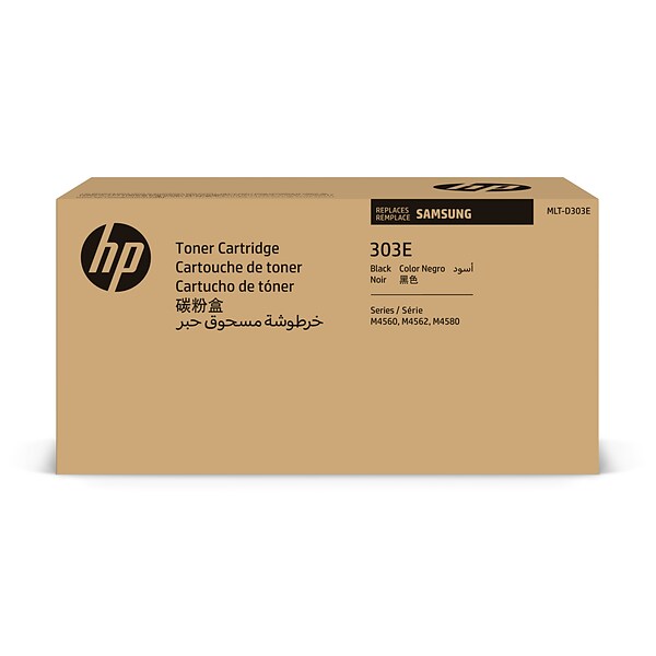 HP 303E Black Toner Cartridge for Samsung MLT-D303E (SV023), Samsung-branded printer supplies are now HP-branded