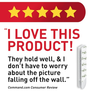 Command Large Hanging Strips, 16 lb., White, 120/Box (17206-S120NA)