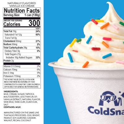 ColdSnap Premium Vanilla Ice Cream Mix, Single Serve Pods, 12 Pods/Pack, COLDSNAP MACHINE REQUIRED (600038)