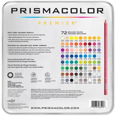 Premier Colored Pencils 72 Pack - Drawing Artist Kit Art Tools Kit Adult  Kids