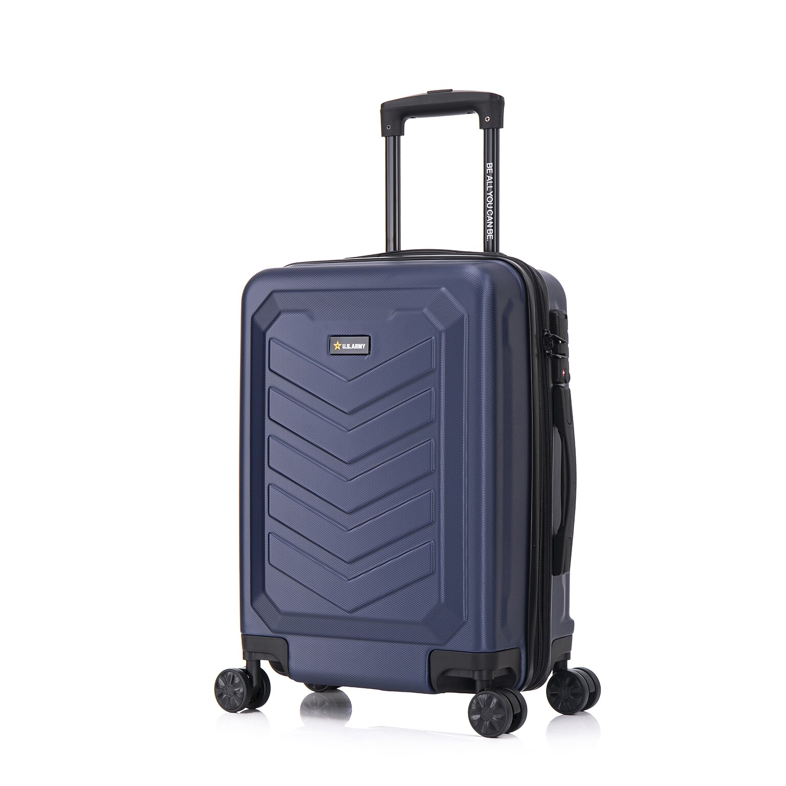 US Army FOX PRO 20 Hardside Suitcase, 4-Wheeled Spinner, TSA Checkpoint Friendly, Navy Blue (USLFPRO00S-BLU)