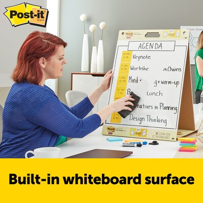 Post-it Super Sticky Tabletop Easel Pad, 20" x 23", 20 Sheets/Pad (563DE)
