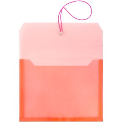 JAM Paper Premium Plastic Document File, Letter, Red, 3/Pack (218E25REBX3)