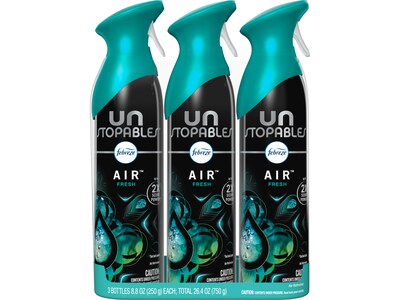 Febreze Unstopables Air Freshener Aerosol, Fresh Scent, 8.8 fl. oz., 3/Pack (42723)