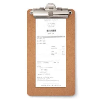 Officemate Receipt Clipboard, Portrait, Top Clip, 12pk (83156)