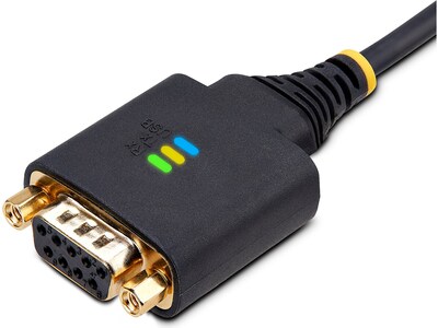 StarTech 10' USB-A to RS-232 Serial Adapter Cable, Male to Male, Black, 'DI Chip, COM Retention (1P10FFCN-USB-SERIAL)