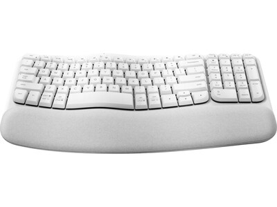 Logitech Wave Keys Wireless Ergonomic Keyboard, Off-White (920-012275)