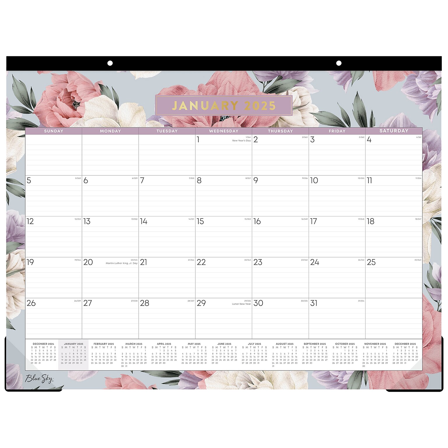 2025 Blue Sky Tula 22" x 17" Monthly Desk Pad Calendar (14408625