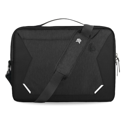 STM Myth Polyester Briefcase, Laptop Compatible, TSA Checkpoint Friendly, Black (STM-117-431M-01)