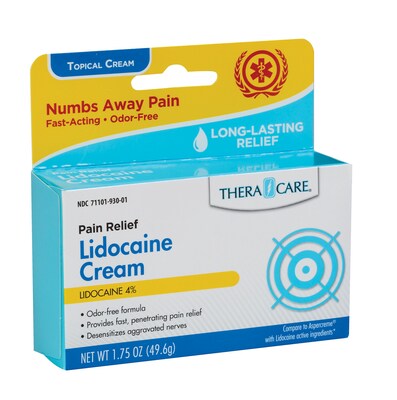 TheraCare Maximum Strength Lidocaine Cream Bottle, 1.75 oz. (19-930)