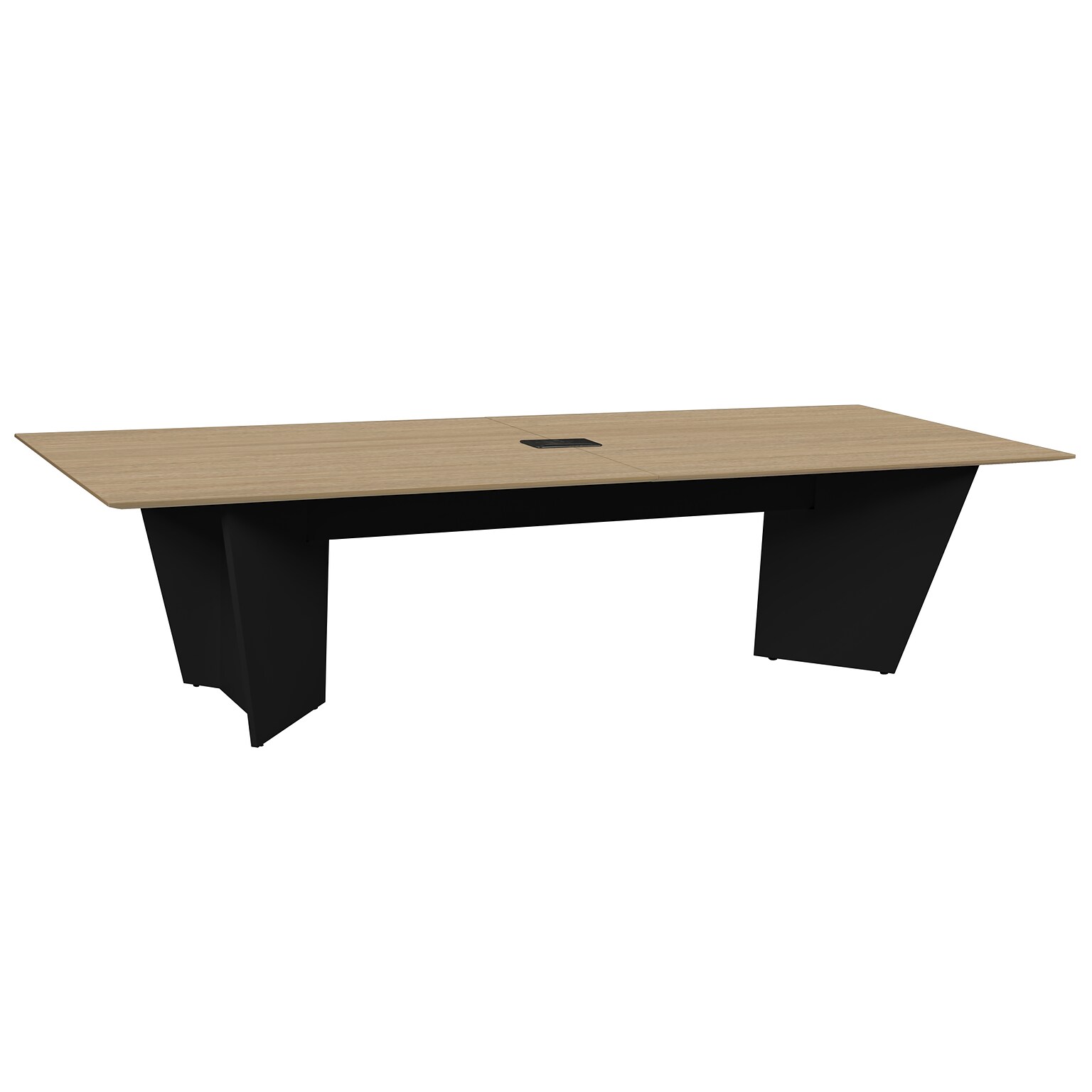 Regency Array 120 W Conference Table w/ Power Data Grommet, Noble Oak/Black (ACT12048NOBK)