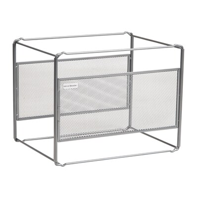 Mind Reader Metal File Organizer, Silver (BOXFILE-SIL)