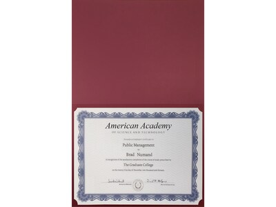 Better Office Certificate Holders, 8.75" x 11.25", Crimson Red/Gold, 25/Pack (65253-25PK)