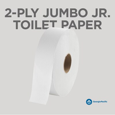Georgia-Pacific Professional Series Jumbo Jr. Toilet Paper, 2-Ply, White, 1000 ft./Roll, 4 Rolls/Carton (2172114)