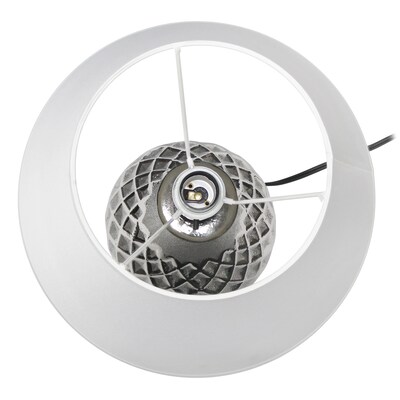 Elegant Designs Juliet Ceramic 20.47" LED Table Lamp, Metallic Silver (LT2041-MSV)