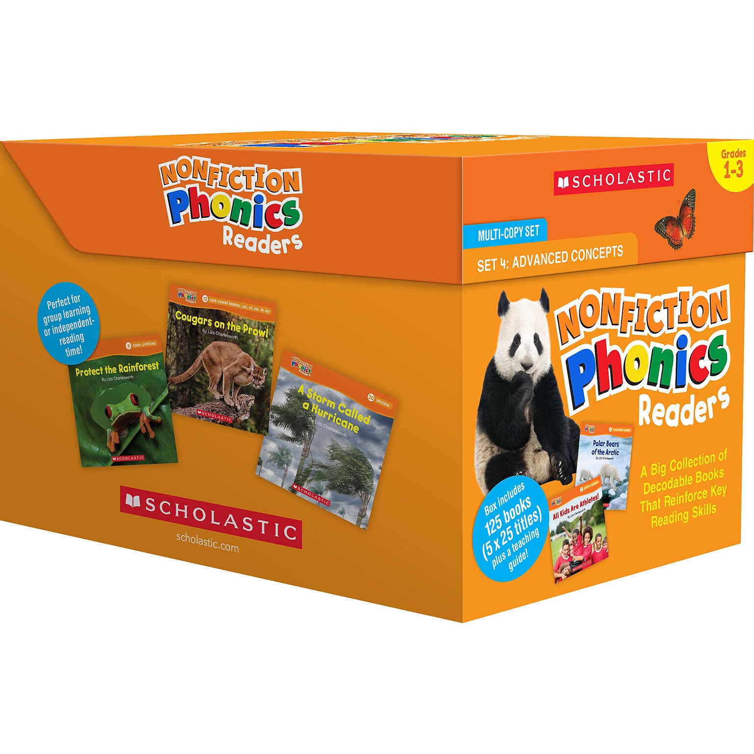 Scholastic Teaching Solutions Nonfiction Phonics Readers Set 4: Advanced Concepts Boxed Set, 126/Set (SC-9781546164586)