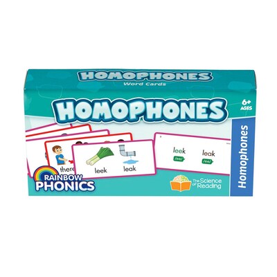 Junior Learning Rainbow Phonics Homophones Cards (JRLRP110)