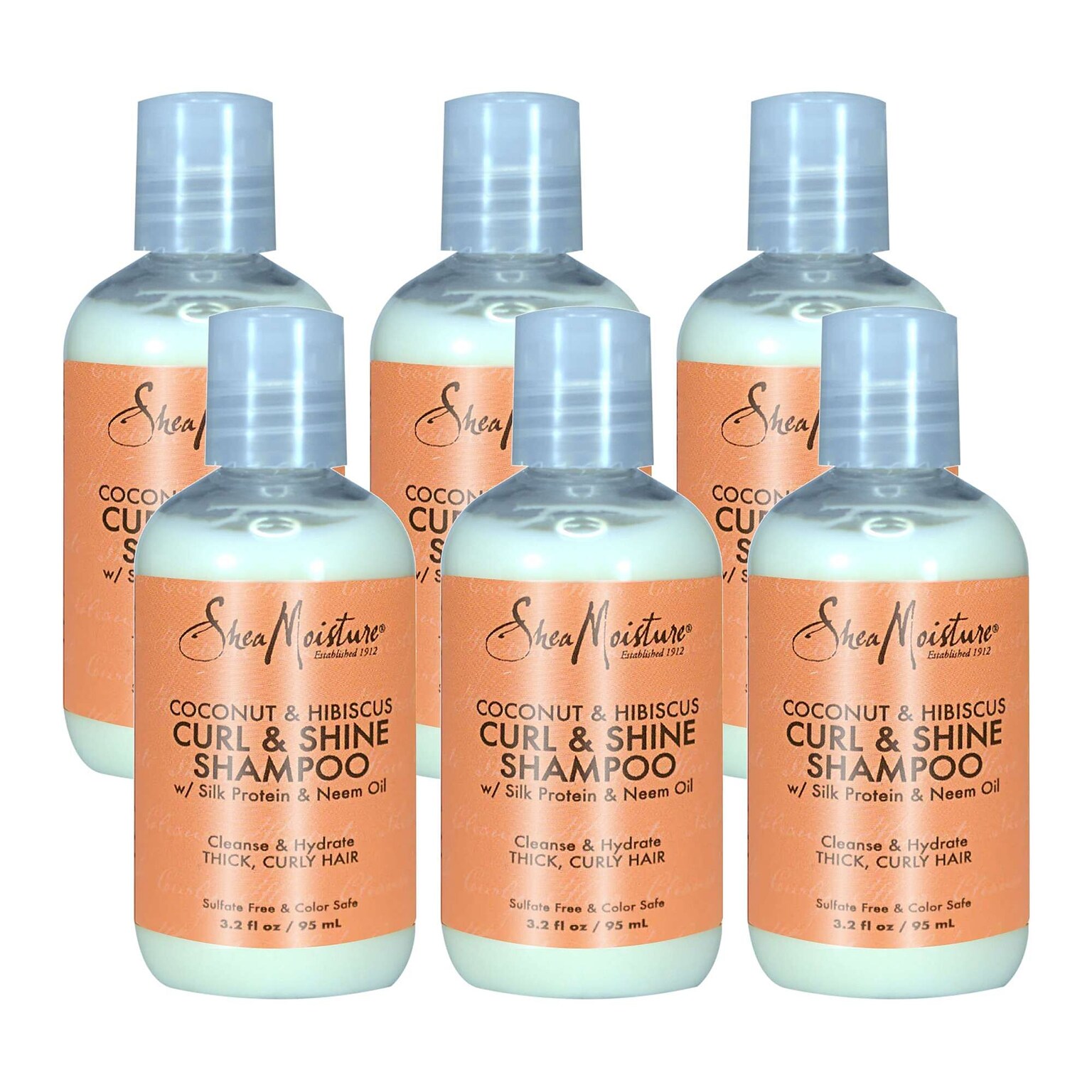Shea Moisture Coconut & Hibsicus Conditioner, 3.2 oz Bottle, 6 Bottles/Bag, 12 Bags/Carton