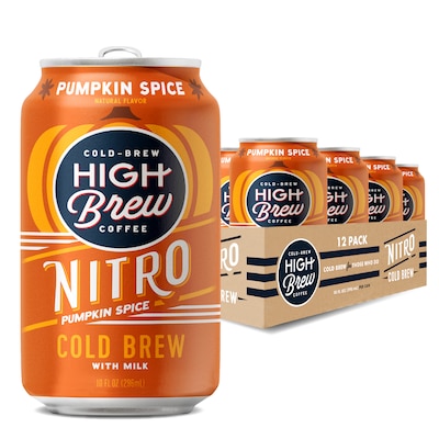 High Brew Nitro Pumpkin Spice, 10 oz., 12/Carton (80574)