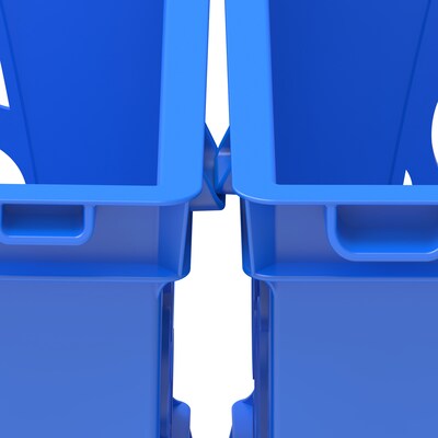 Storex Polystyrene Mini Crate, 9" x 7-3/4" x 6", Blue, 12/Pack (STX61595U12S)