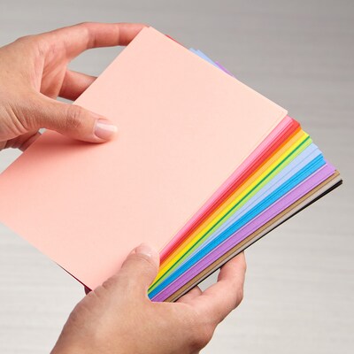 Neenah Paper Creative Collection 65 lb. Cardstock Paper, 4.5" x 6.5", Assorted Colors, 72 Sheets/Pack (46416-02/03)