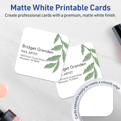 Avery Matte General Use Blank Cards, White, 300/Pack (95292)