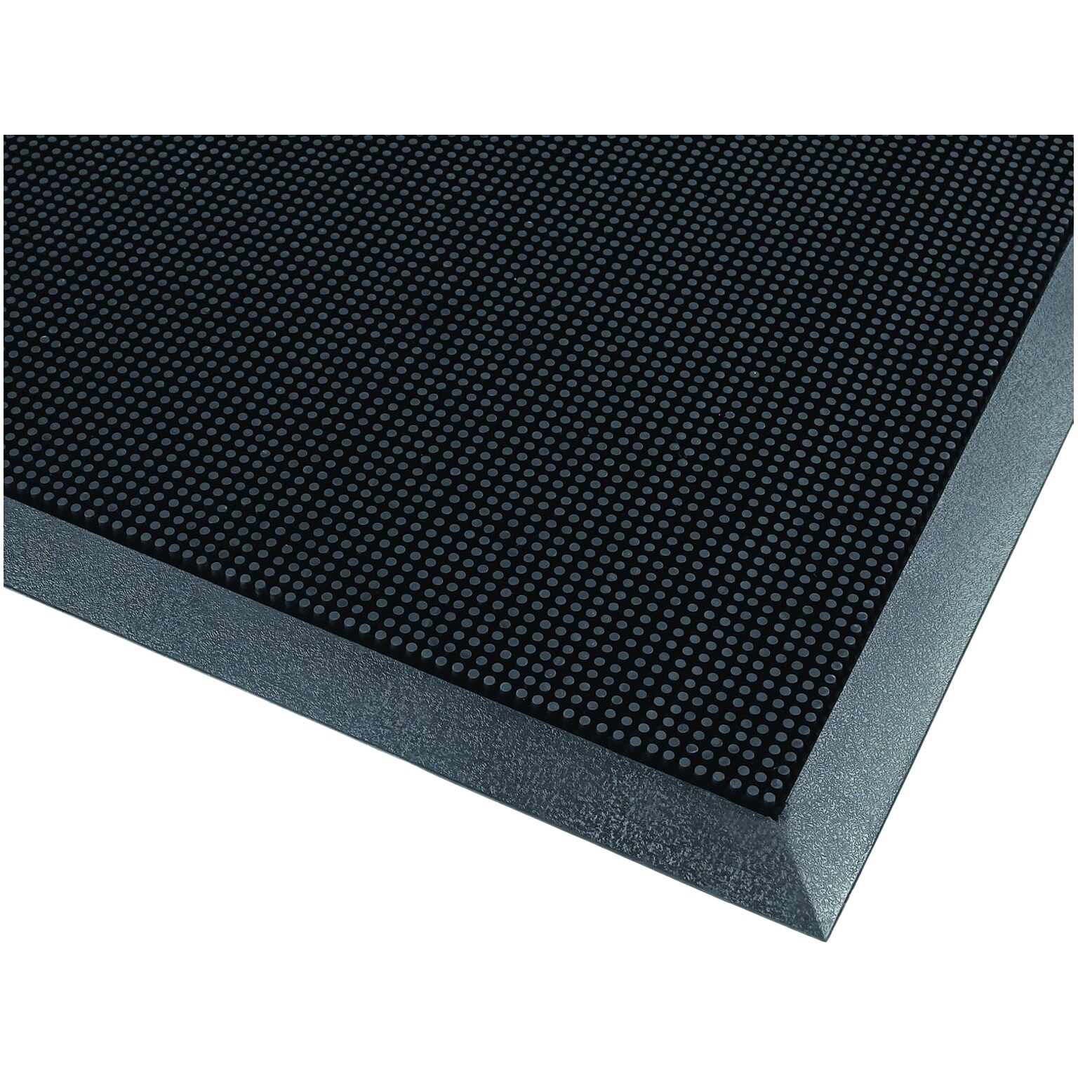 NoTrax Rubber Brush Scraper Mat, 31.5 x 23.6, Black (345S2432BL)