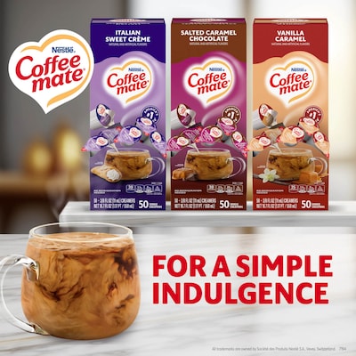 Coffee mate Liquid Creamer Singles Assorted Flavors Dairy Free Liquid Creamer, 0.375 oz., 150/Carton (NES86560)
