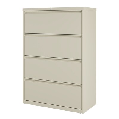 Quill Brand® Commercial 4 File Drawers Lateral File Cabinet, Locking, Putty/Beige, Letter/Legal, 36"W (20056D)