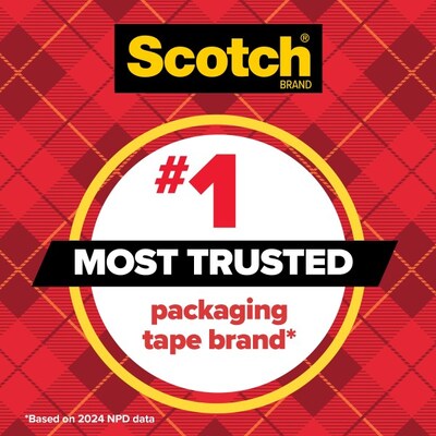 Scotch Heavy Duty Packing Tape, 1.88" x 43.7 yds., Clear, 8/Pack (3850-40-8-6GC)
