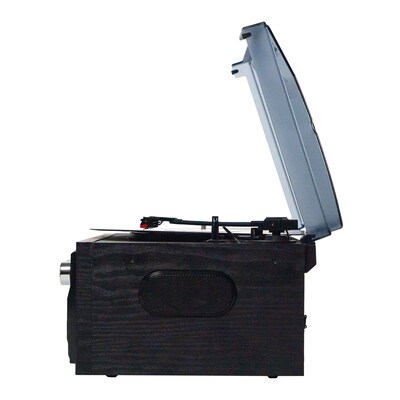 Victor VWRP-4200 Cosmopolitan 8-in-1 Turntable 3-Speed Player CD/MP3/Cassette, AM/FM, Dual Bluetooth, Black