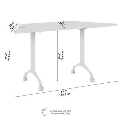 Bush Business Furniture Synergy 60"W Trapezoid Shaped Conference Table, Natural Elm (SGD160NE)