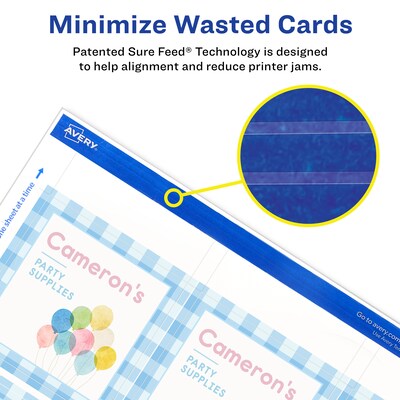 Avery Business Cards, 2.5" x 2.5" , Matte White, 225/Pack (95271)