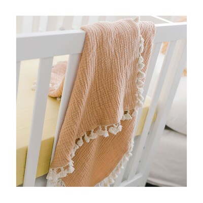 Baby Crane 6-Layer Muslin Blanket, Copper (BC-140BL-3)