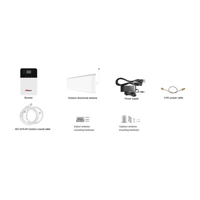 HiBoost 4K Plus Cell Phone Signal Booster, White (F10GI5SBTW)