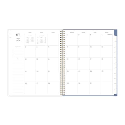 2026-2027 Blue Sky 8" x 11" Academic Year Weekly & Monthly Planner, Plastic Cover, Mahana Blue (161390)