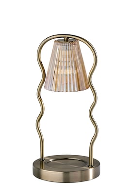 Simplee Adesso Chiara Candlewarmer 13.5 Halogen Table Lamp, Antique Brass (SL1192-21)
