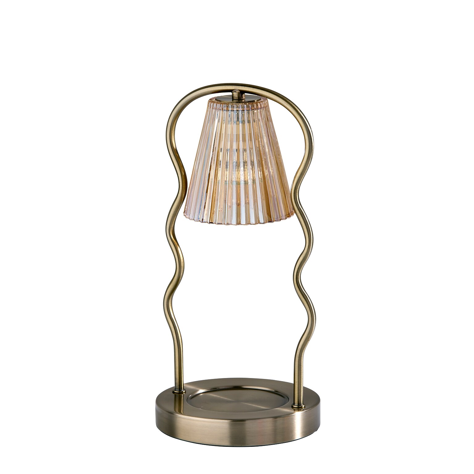 Simplee Adesso Chiara Candlewarmer 13.5 Halogen Table Lamp, Antique Brass (SL1192-21)