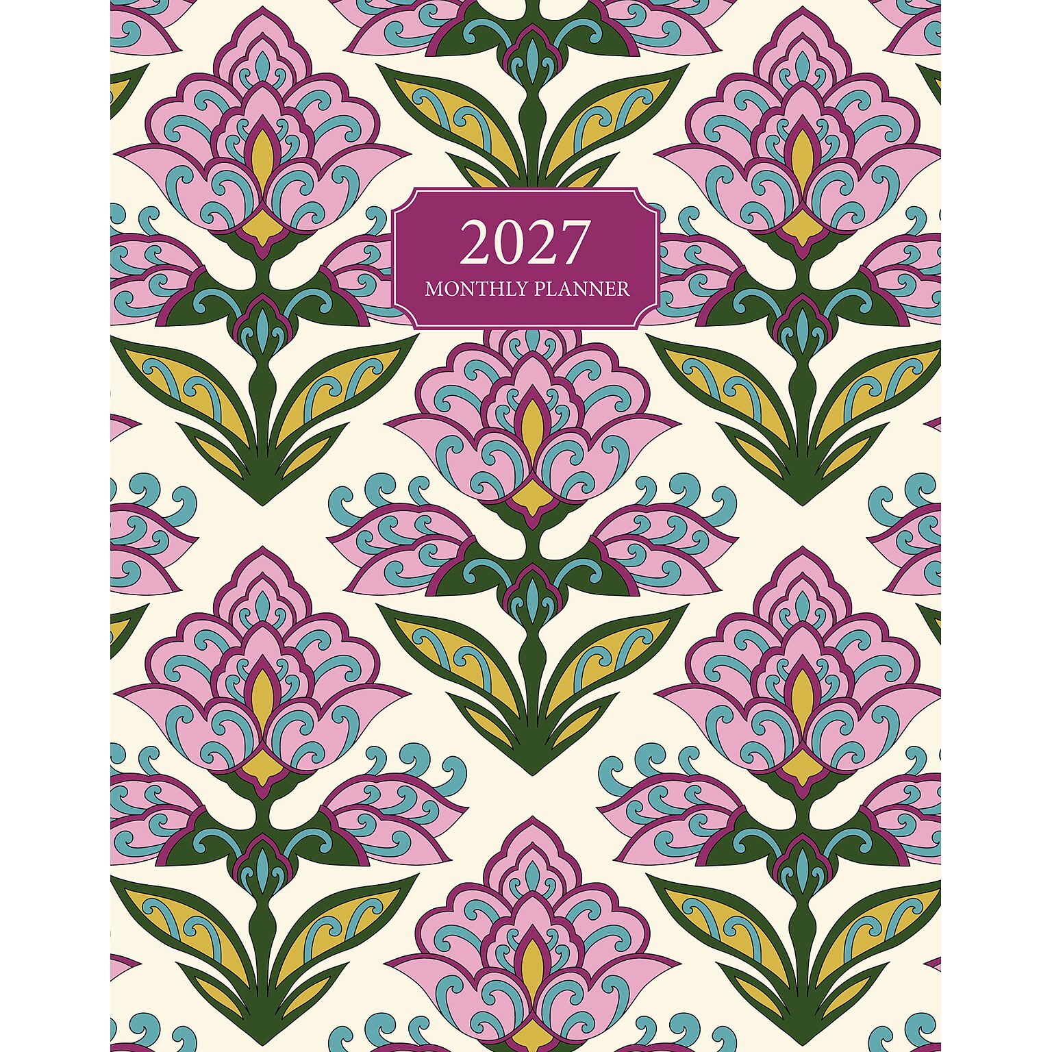 2027 Willow Creek Tulip Flowers 7.5 x 9.5 Monthly Desk Calendar, Assorted Colors (65754)