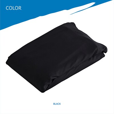 Iceberg 96"L x 30"W Stretch-Fabric Table Cover, Black (16531)