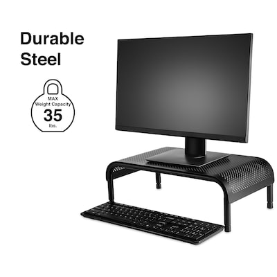 Staples Adjustable Monitor Stand, Black (29008)