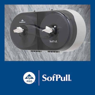 SofPull Mini Center-Pull Toilet Paper, 2-Ply, White, 500 Sheets/Roll, 16 Rolls/Carton (19516)