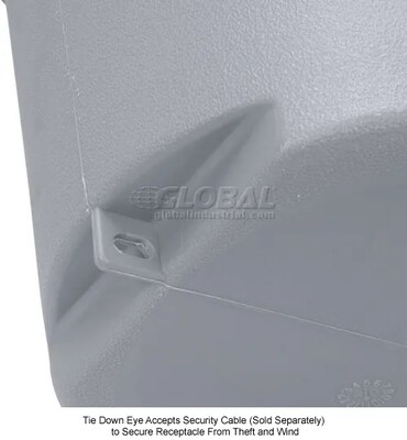 Global Industrial Outdoor Ashtray, 5 Gallon, Gray (245133GY)