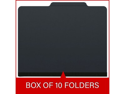 Medical Arts Press Pressboard Classification Folder, 2 Dividers, 2" Expansion, Letter Size, Black, 10/Box (DV-T42-26-3BLK)